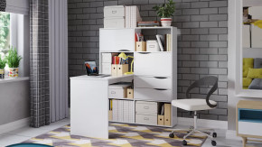 Стол письменный тип 7 Белый Ясень в Мегионе - megion.mebel-tymen.ru | фото