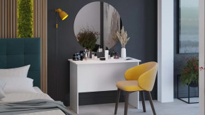 Стол с зеркалом тип 14 (1000) Белый Ясень в Мегионе - megion.mebel-tymen.ru | фото