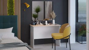 Стол  с зеркалом тип 14 (1000) Дуб Сонома, Белый Ясень в Мегионе - megion.mebel-tymen.ru | фото