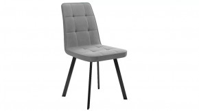 Стул «Рони»  Черный муар, Микровелюр BRENDY Grey в Мегионе - megion.mebel-tymen.ru | фото