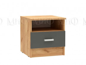 Тумба прикроватная Мартина ЛДСП Графит, Дуб крафт в Мегионе - megion.mebel-tymen.ru | фото