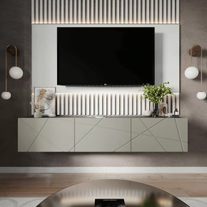 Тумба ТВМ-10 (без опор) (ш2000*г384*в400мм) ЛДСП Графит/ЛДСП Панакота в Мегионе - megion.mebel-tymen.ru | фото